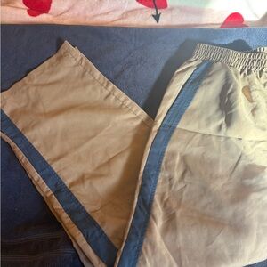 Tan and Black Track Pants